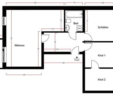4-Zimmer-Wohnung mit Balkon und Lift - Foto 1
