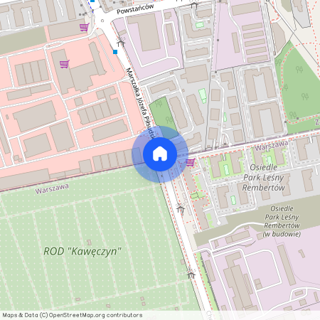 ul. Józefa Piłsudskiego, Kawęczyn-Wygoda, Rembertów, Warszawa, mazowieckie, Ząbki
