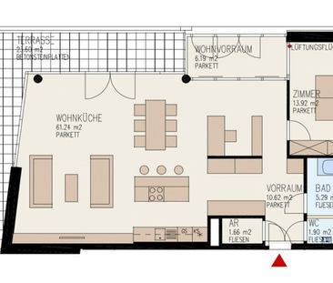 Moderne 2-Zimmer-Loftwohnung mit großzügiger Südterrasse in Linz nä... - Foto 2