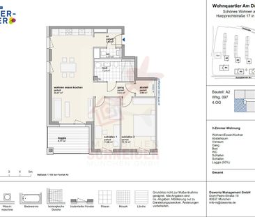 IMMOBILIEN SCHNEIDER - Neubau Erstbezug - traumhaft schöne 3 Zimmer Wohnung mit Balkon und EBK - Foto 2