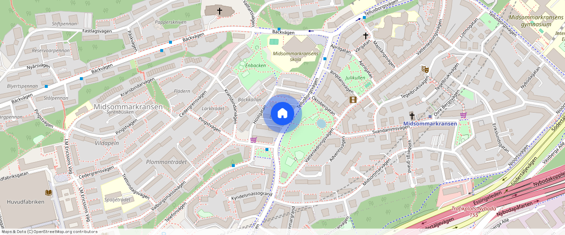 Tellusborgsvägen **, Midsommarkransen