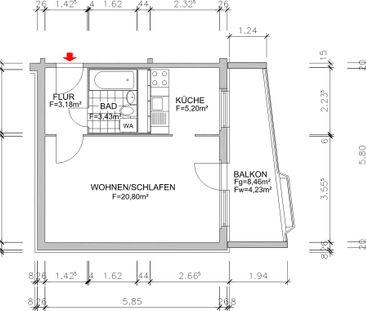 Große 1-Raumwohnung, altersgerecht, mit Gemeinschaftsgarten - Foto 4