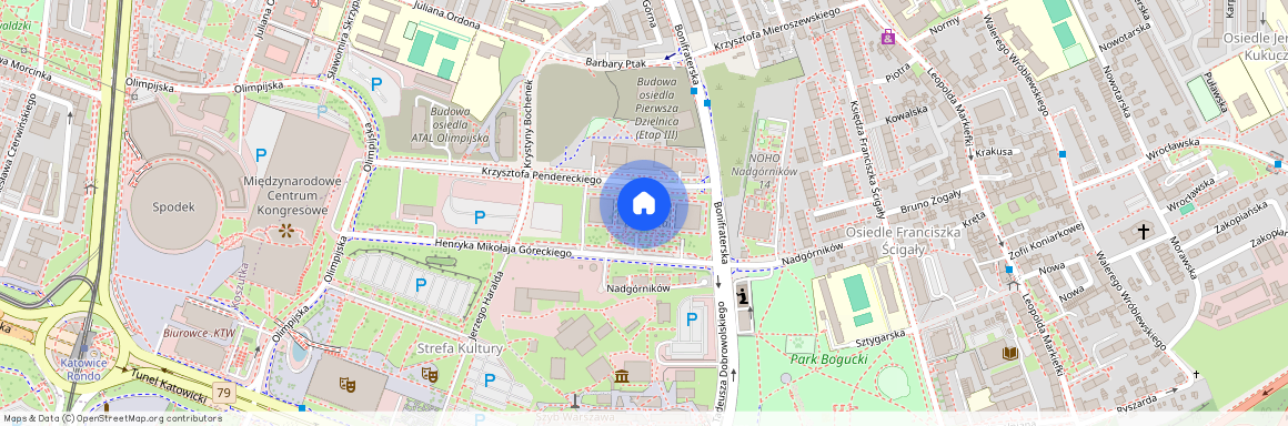 Pierwsza Dzielnica, ulica Góreckiego, Bogucice, Katowice, śląskie