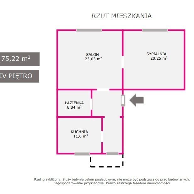 mieszkanie wynajem, 75.22 metrów kwadratowych - Zdjęcie 1