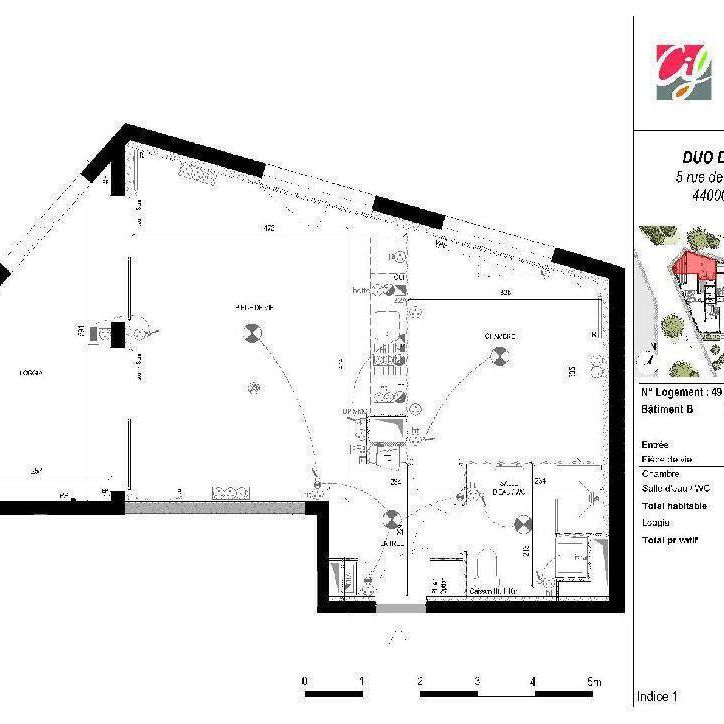 Location appartement t2 45 m² à Nantes (44000) St Donatien/Jardin des Plantes-Gare Sud - Photo 2