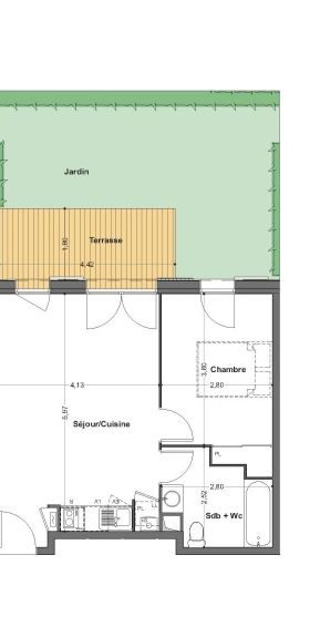 Location Appartement 2 pièces 42m² SEYSSES 31600 - Photo 2