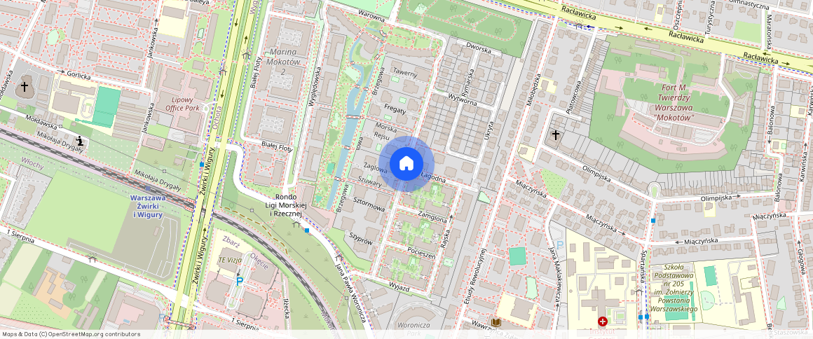 Warszawa Mokotów, Przejazd