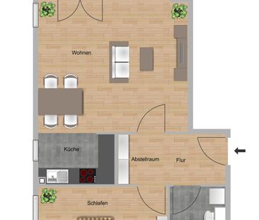 2-Zimmer-Wohnung mit Balkon und Aufzug in Hanau - Photo 3