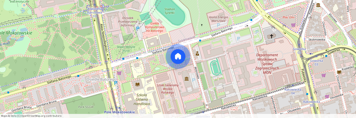 Warszawa, M., Warszawa, Mokotów, Górny, Mokotów, Stefana, Batorego