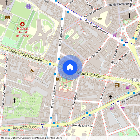 Boulevard de Port Royal et Rue Bertholet 75013 Paris (13e arrondissement)