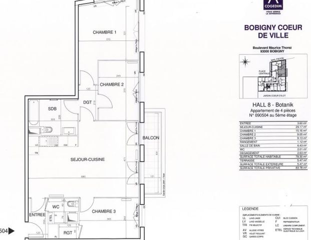 location Appartement T4 DE 78.4m² À BOBIGNY - Photo 1