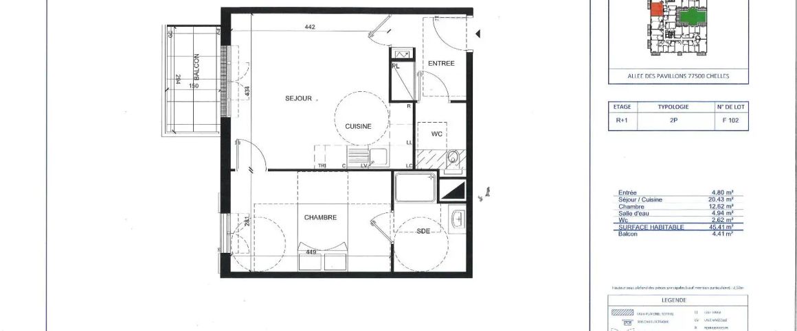 Appartement à louer 2 pièces 45.41m² - Photo 1