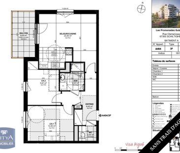 Location Appartement 3 pièces 60m² SCHILTIGHEIM 67300 - Photo 5