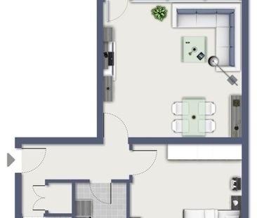 Renovierte 2-Zimmer-Wohnung mit Balkon, Tageslichtwannenbad, Küche ... - Foto 5