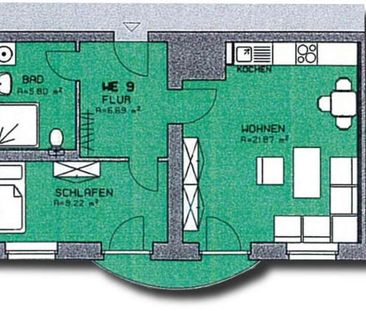 Renovierte 1,5 Raum Wohnung mit neuer Einbauküche am Schwanenteich sucht Sie! - Photo 6