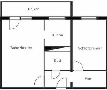 Gemütliche 2-Raum-Wohnung mit Balkon und schönem Ausblick ins Grüne - Photo 1