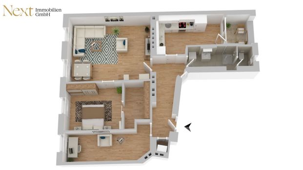 Modernisierte 3,5-Zimmer-Wohnung mit Loggia im Stadtzentrum von Linz zu vermieten! - Foto 1