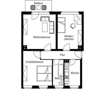 Moderne 3-Raum-Wohnung mit sonnigem Balkon – zentral & grün gelegen - Photo 3