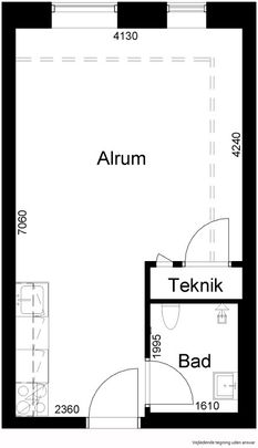 1-værelses studiebolig - Photo 1