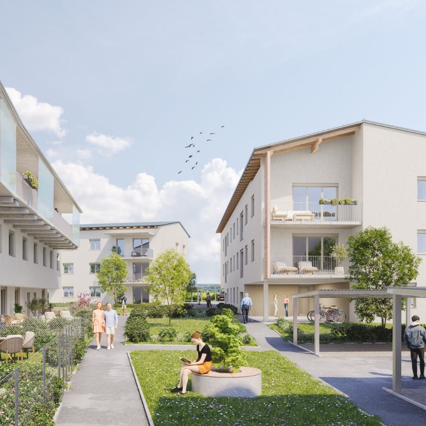 Erstbezug - Lichtdurchflutete 4-Zimmer-Wohnung im obersten Geschoss mit Balkon - Foto 1