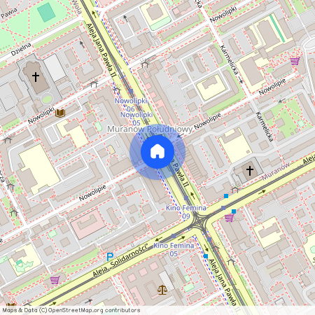 Warszawa, Śródmieście, Aleja, Jana, Pawła, II