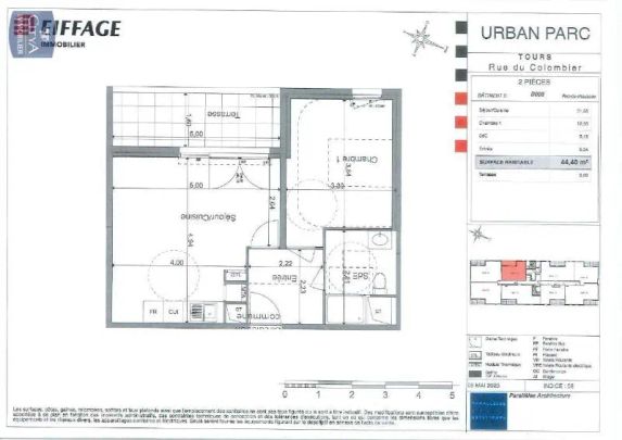 Appartement à louer 2 pièces 44.4m² - Photo 1