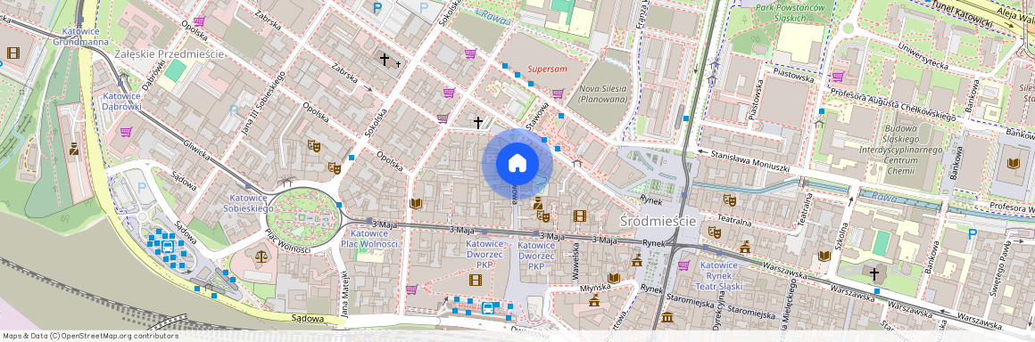 ul. Adama Mickiewicza, Śródmieście, Katowice, śląskie