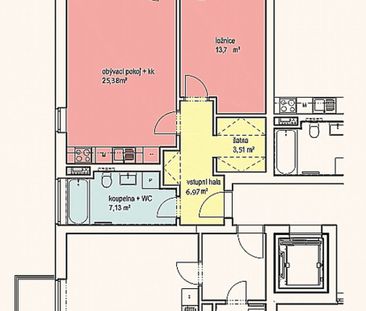 Pronájem bytu 2+kk • 57 m² bez realitkyBoží Hora, Ivančice - Ivanči... - Photo 1