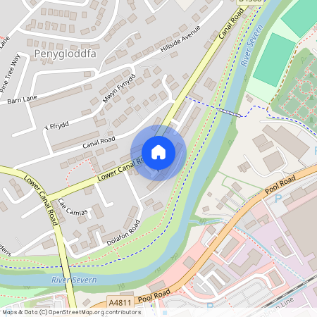 Afon Way, Newtown, Powys, SY16