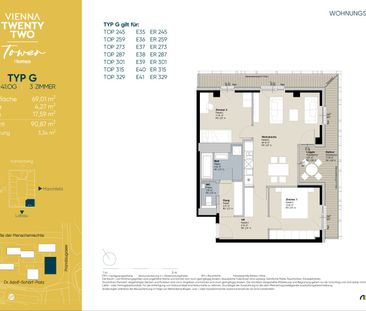 Wohnen mit Skyline-Flair – Rooftop Pool & Fitness bei der U1 - Photo 4