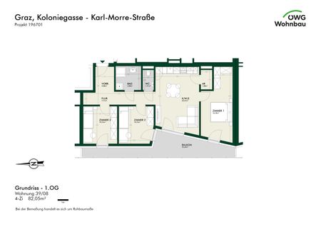 Viel Platz für Ihre Träume - moderne 4-Zimmer-Wohnung mit großzügigem Balkon - Photo 5