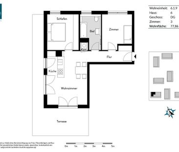 Moderne 3 Zimmer Wohnung mit Terrasse im Grünen! - Foto 1