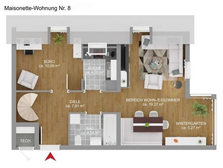 Traumhafte 4,5-Zimmer Maisonette-Wohnung im schönen Neuenstadt z vermieten! - Foto 5