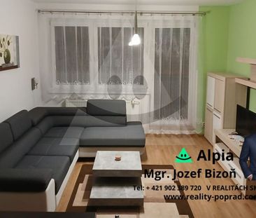 Kompletne zariadený 2-izbový byt s balkónom na prenájom – Poprad – ... - Photo 1