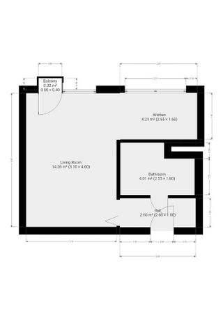 Pronájem bytu 1+kk 25 m² - Fotografie 3