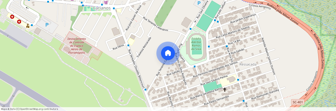 Rua Tenente Calandrini, Carianos, Florianópolis, SC, 88047600