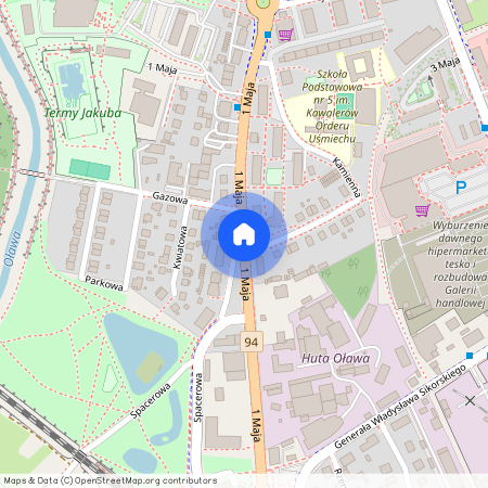 ul. 1 Maja, Oława, oławski, dolnośląskie