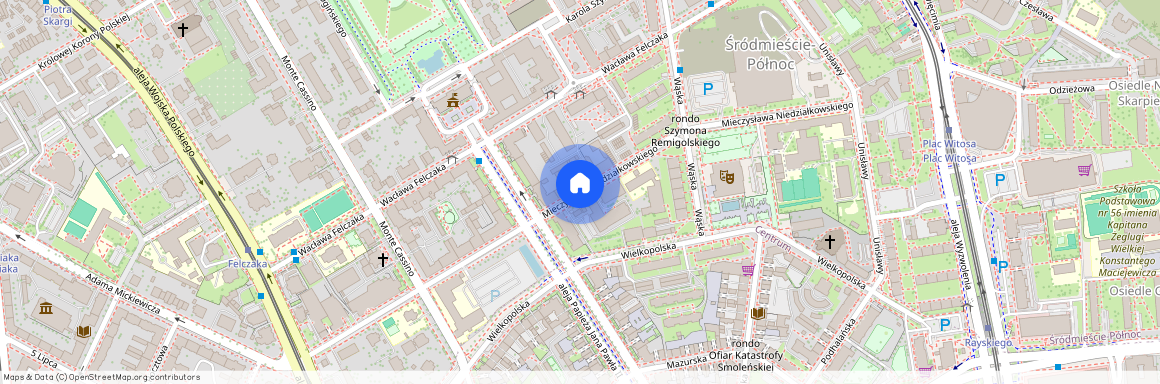 ul. Mieczysława Niedziałkowskiego, Śródmieście-Północ, Śródmieście, Szczecin, zachodniopomorskie