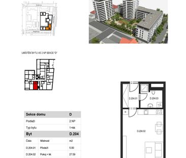 Pronájem bytu 1+kk a garsoniéry 38 m², Stehlíkova 3020, Plzeň - Photo 1