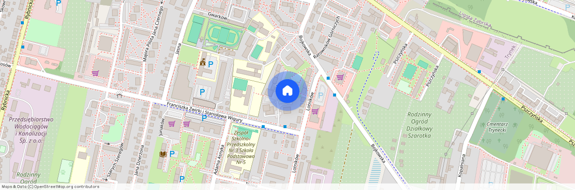 ul. Żwirki i Wigury, Trynek, Gliwice, śląskie