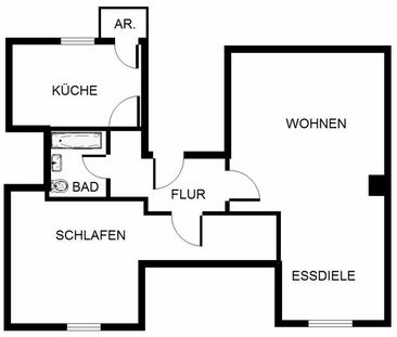 Gemütliche 2-Zimmer-DG-Wohnung im Ostviertel, teilrenoviert - Foto 1