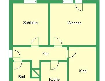 Helle 3-Raum-Wohnung mit Balkon und Blick ins Grüne in der Delle - Foto 1