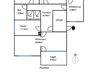 Großzügige Loggiawohnung mit 4 Zimmern in Harbach - Foto 1
