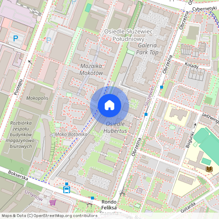 ul. Obrzeżna 1d, Służewiec, Mokotów, Warszawa, mazowieckie