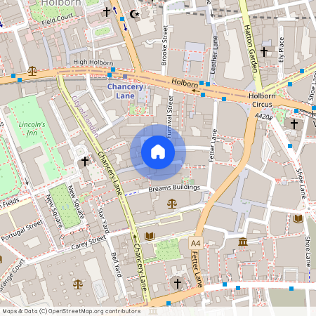 Printers Inn Court, Cursitor Street, Farringdon, Holborn, London, EC4A