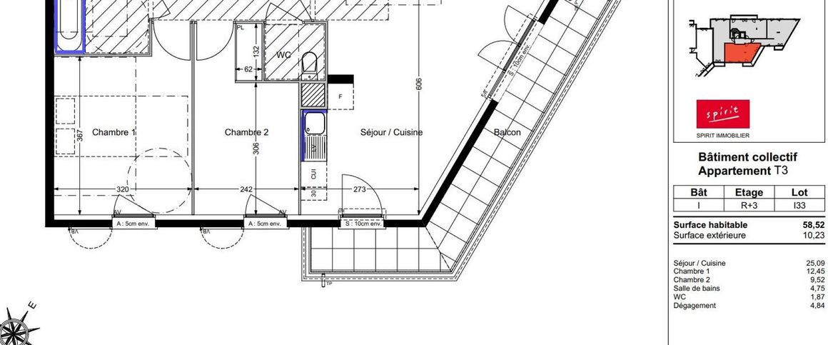 location Appartement T3 DE 58.52m² À SAVIGNY LE TEMPLE - Photo 1