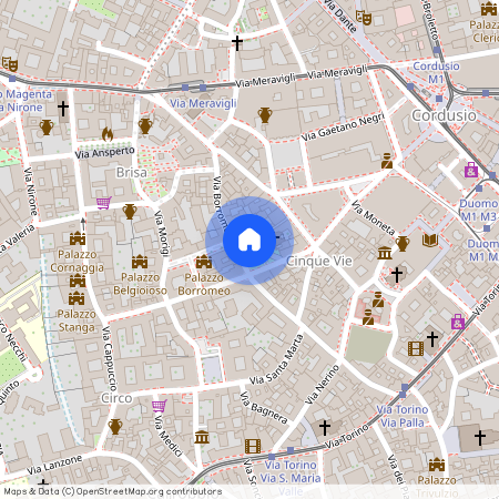 Piazza Borromeo, Milano, Lombardy 20123