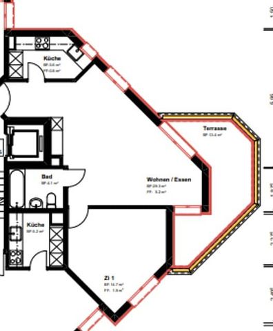 2.5 Zimmer, 55 m², 3. Stock - Photo 2