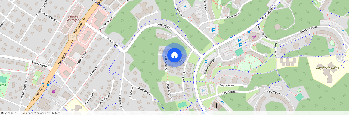 Klippvägen, Tumba