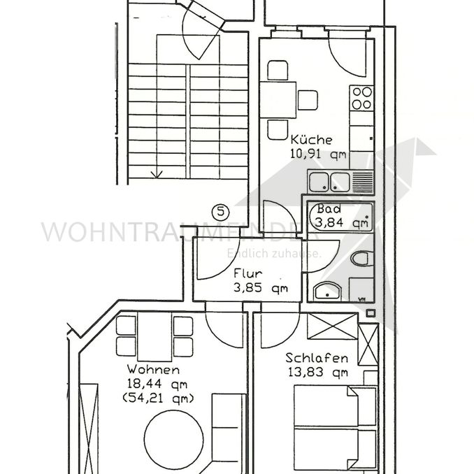 Ruhige 2-Raum-Wohnung in der Zwickauer Nordvorstadt - Photo 1